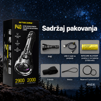 NITECORE P40 Ultra-Long Throw Dual Beam LEP lampa sa spot, flood i kombinovanim režimom osvetljenja