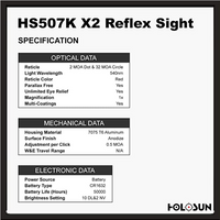 HOLOSUN HS507K X2 MICRO RED DOT OPTIC