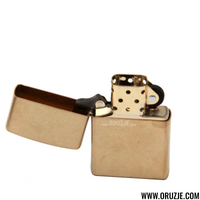 Zippo Up Tumbled Brass