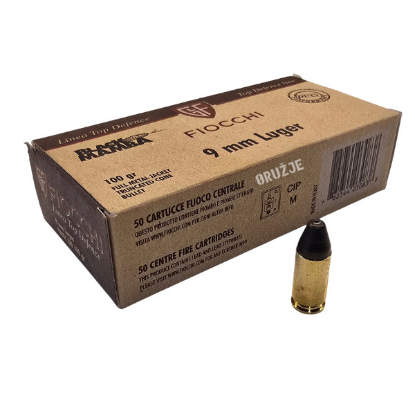 FIOCCHI BLACK MAMBA 9x19 municija sa FMJ truncated cone zrnom velike brzine