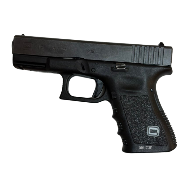 Glock 19 Gen 3 9x19 polovan očuvan pištolj leva strana detalj zatvarača i drške