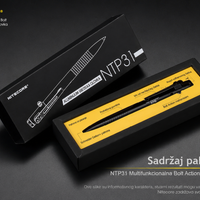 Nitecore NTP31 EDC taktička olovka sa čvrstom džepnom kopčom, aluminijumskim kućištem i ergonomskim rukohvatom
