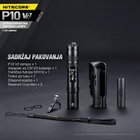 Nitecore P10 V2 kompaktna taktička lampa sa NTH10 futrolom i dodatnom opremom