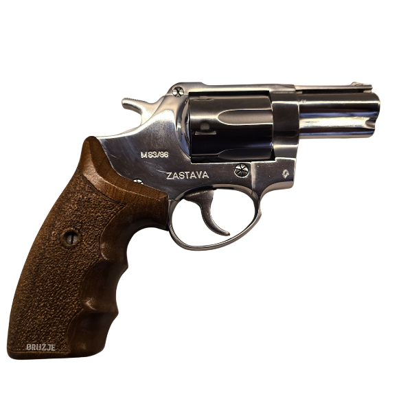 Zastava M83/86 .357 Magnum hromirani revolver sa drvenom drškom – desni profil