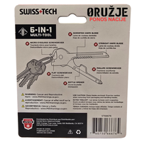 Kompaktni Swiss+Tech 6 u 1 alat sa nožem, odvijačem i otvaračem za flaše