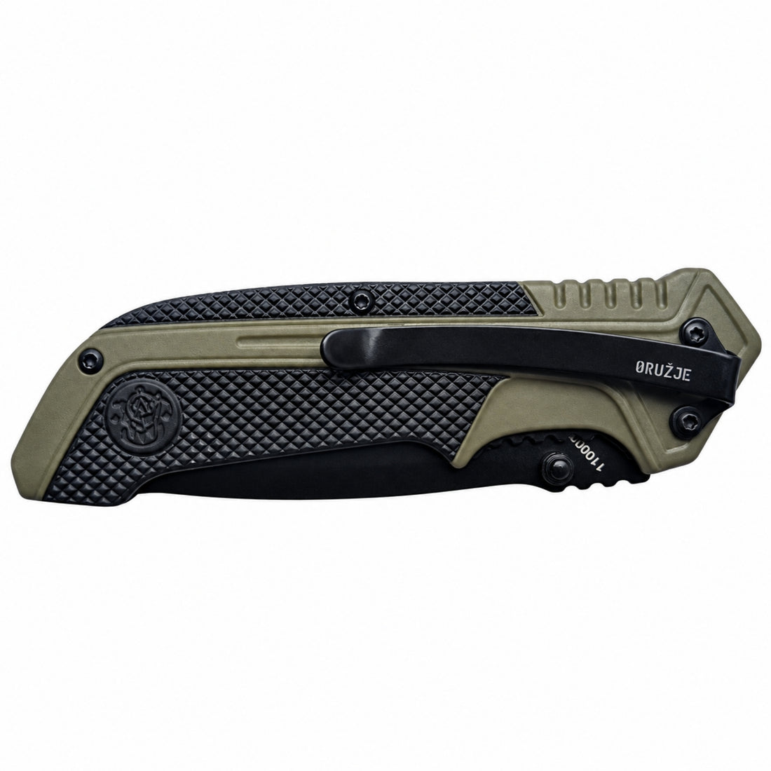 Smith & Wesson S.A. OD Green EDC sklopivi džepni nož sa džepnim klipom i aluminijumskom drškom