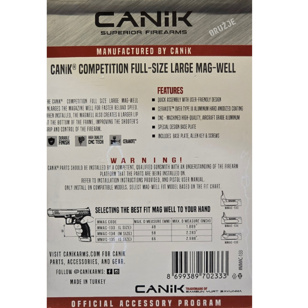 CANIK Competition Full-Size Mag-Well