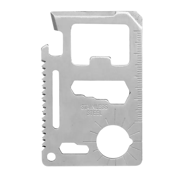 Prednja strana WORKPRO 11-in-1 multi-tool alata sa testerom, odvijačem i otvaračem za flaše