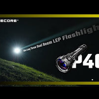NITECORE P40 je profesionalna LEP/LED lampa sa dvostrukim snopom, maksimalnim dometom do 2.900 metara i svetlosnom snagom do 2.000 lumena.