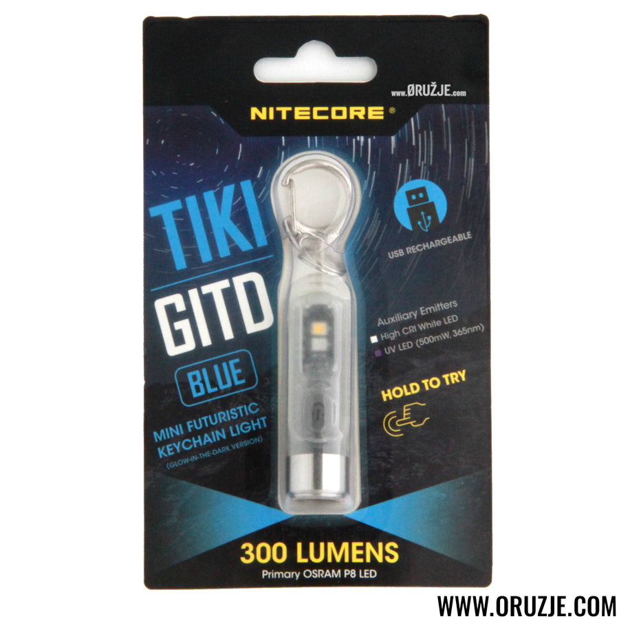 Nitecore TIKI GITD BLUE privezak