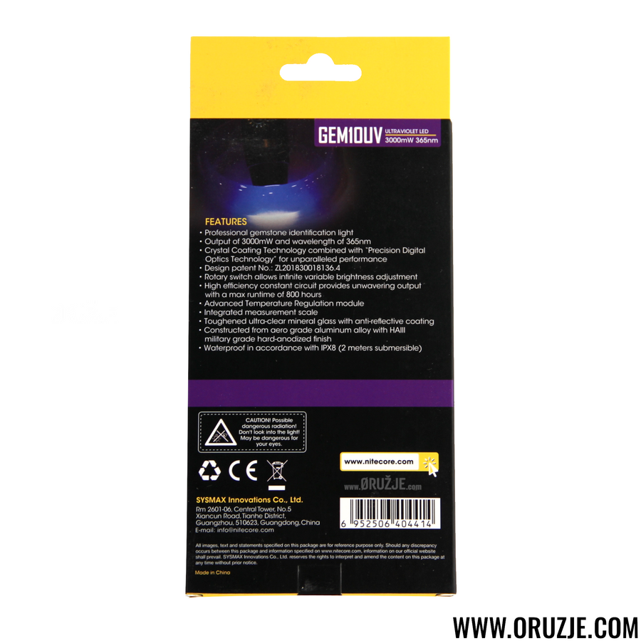 Nitecore GEM10 UV Lampa