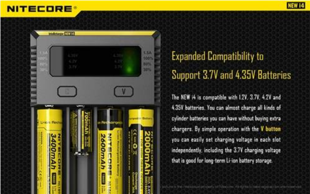 PUNJAC ZA 4 BATERIJE, NEW i4 NITECORE