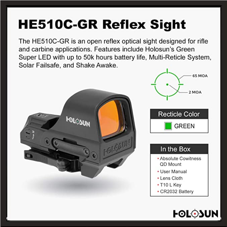 HOLOSUN HE510C-GR MICRO RED DOT OPTIC